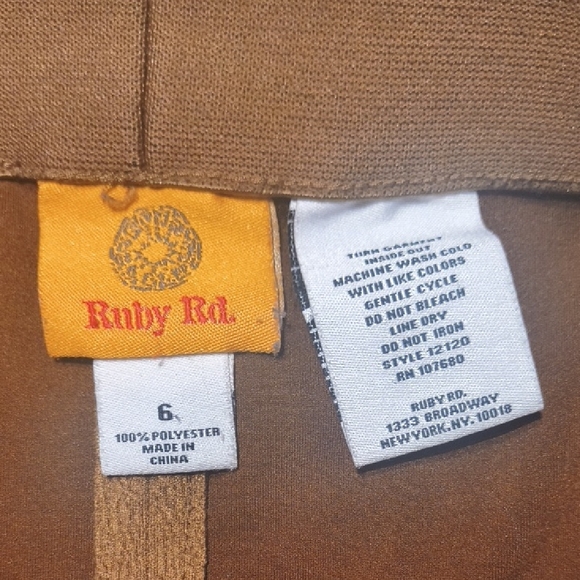 Ruby Rd. Camel Button-Front A-Line Skirt - Picture 2 of 3